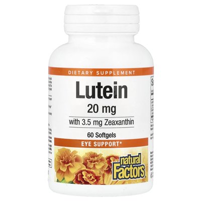 Czynniki naturalne, luteina, 20 mg, 60 miękkich