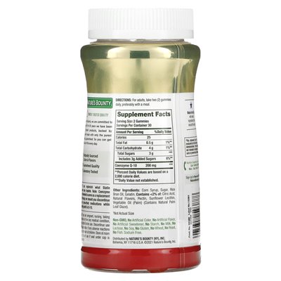 Nature's Bounty, COQ-10 Gummie, Pfirsich-Mango, 200 mg, 60 Gummies (100 mg pro Gummi)