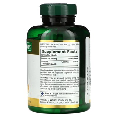 Nature's Bounty, Vitamin C, 1000 mg, 300 caplets