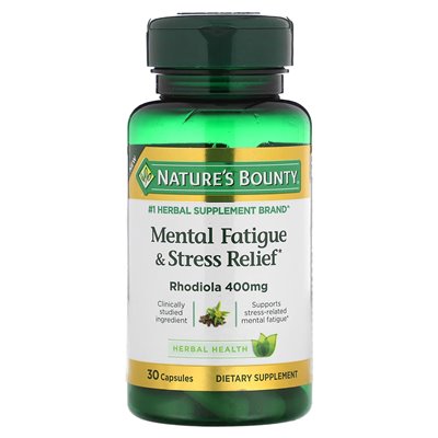 Nature's Bounty, Mental Fatigue & Stress Relief, 400 mg, 30 Capsules Nature's Bounty, Mental Fatigue & Stress Relief, 400 mg, 30 Capsules