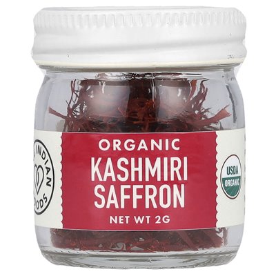 Pure Indian Foods, Bio-Safran aus Kaschmir, 2 g