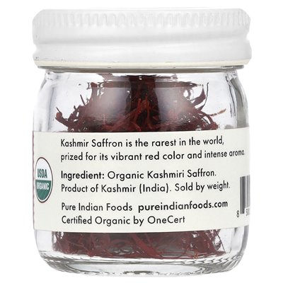 Pure Indian Foods, Bio-Safran aus Kaschmir, 2 g