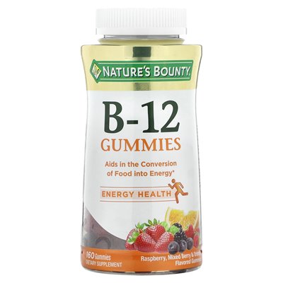 Nature's Bounty, B-12 Gummie, Raspberry, Mixed Berry and Orange, 160 Gummies