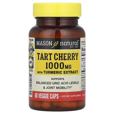 Mason Natural, Sauerkirsche mit Kurkuma-Extrakt, 1000 mg, 60 vegetarische Kapseln