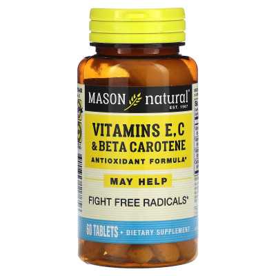 Mason Natural, Vitamin E, C und Beta-Carotin, 60 Tabletten