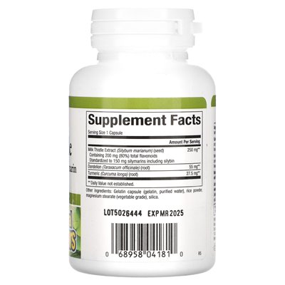 Czynniki naturalne, Oset mleczny, 250 mg, 90 kapsułek