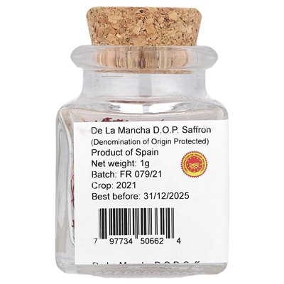 Pure Indian Foods, Organic Saffron, 1 g