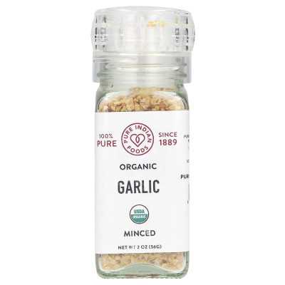 Pure Indian Foods, Bio-Knoblauch, gehackt, 2 oz (56 g)