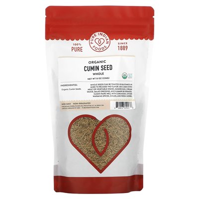 Pure Indian Foods, Bio-Kreuzkümmel, ganz, 8 Unzen (226 g)
