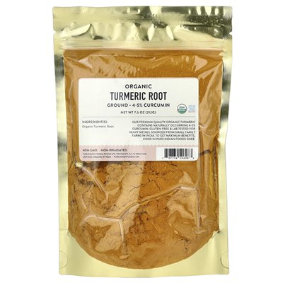 Pure Indian Foods, Organic Turmeric, Ground, 7.5 oz (212 g)