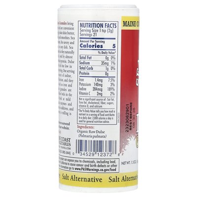 Meeresgemüse der Küste von Maine, Bio, Meeresgewürz, Lappentang-Granulat, 1,5 oz (43 g)