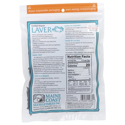 Maine Coast Sea Warzywa, Laver, Wild Atlantic Nori, 1 uncja (28 g)