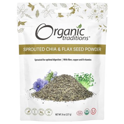 Tradycje organiczne, proszek z nasion Chia &amp Lnu, 8 uncji (227 g)