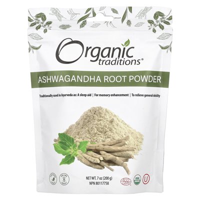 Tradycje ekologiczne, proszek z korzenia Ashwagandha, 7 uncji (200 g) Tradycje ekologiczne, proszek z korzenia Ashwagandha, 7 uncji (200 g)