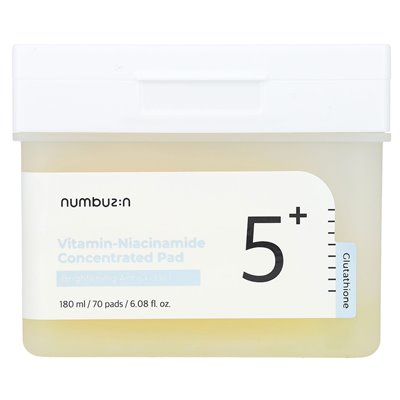 Numbuzin, nr 5 witamina-niacynamid stężony, 70 podkładek, 6,08 fl oz (180 ml)