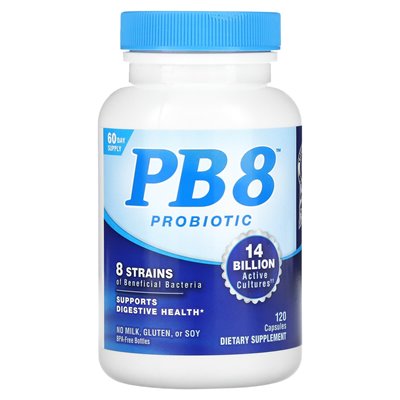 Nutrition Now, PB 8 ™ probiotyk, 14 miliardów, 120 kapsułek (7 miliardów na kapsułkę)