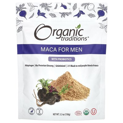 Organic Traditions, MACA for Men with Probiotics, 5.3 oz (150 g)