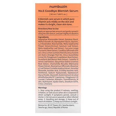 Numbuzin, Nr. 5 Goodbye Serum, 1,69 fl Oz (50 ml)