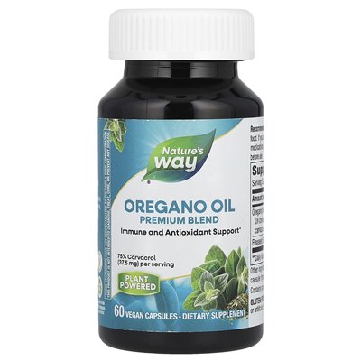 Nature's Way, Oreganoöl, Premiummischung, 60 vegane Kapseln
