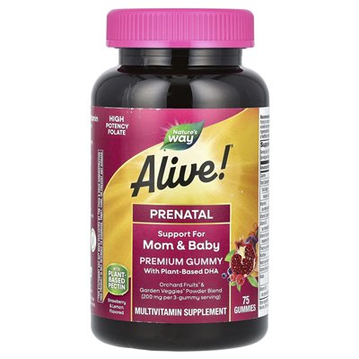 Nature, żywe!Prenatalny premium gummy, truskawki i cytryna, 75 gummy