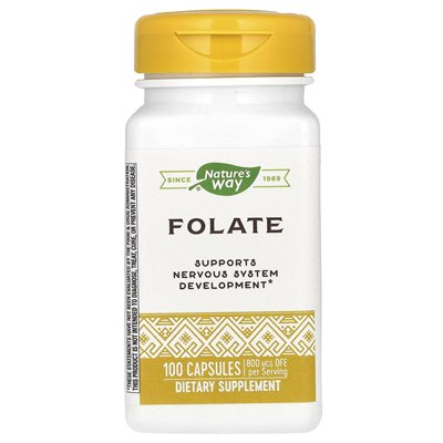 Nature's Way, Foliany, 800 mcg, 100 Kapsułek Nature's Way, Foliany, 800 mcg, 100 Kapsułek