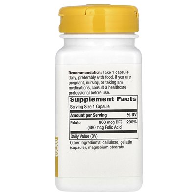 Nature's Way, Foliany, 800 mcg, 100 Kapsułek Nature's Way, Foliany, 800 mcg, 100 Kapsułek