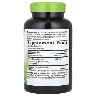 Nature, witamina C z bioflawonoidami, 250 kapsułek