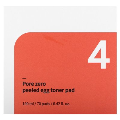 Numbuzin, Nr. 4 Zero Peeled Egg Toner, 70 Pads, 6,42 fl oz (190 ml)