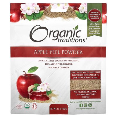 Organic Traditions Apfelschalenpulver, 3,5 oz (100 g)