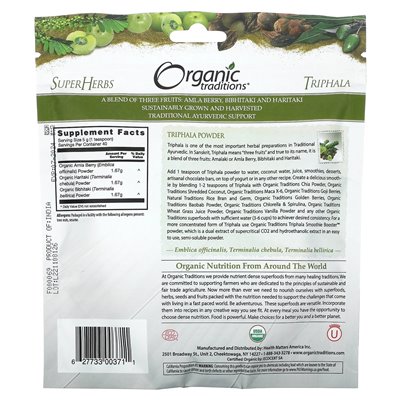 Tradycje organiczne, Triphala Powder, 7 uncji (200 g) Tradycje organiczne, Triphala Powder, 7 uncji (200 g)