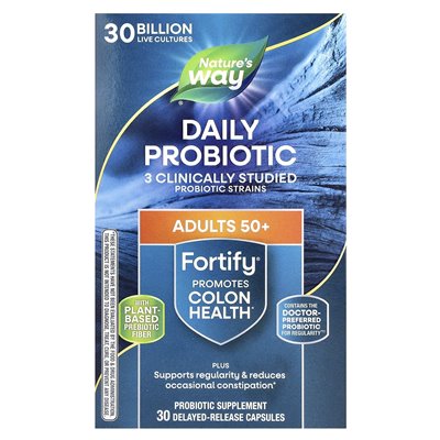 Nature's Way, Fortify®, Tägliches Probiotikum, Erwachsene ab 50, 30 Milliarden KBE, 30 Kapseln mit verzögerter Freisetzung