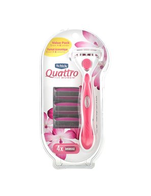 Schick, Quattro for Women, 1 Rasierer + 4 Köpfe