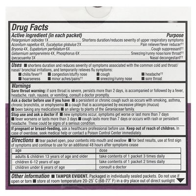 Nature's Way, Umcka, Fast Actives, Cold + Flu Relief, Non-Drowsy, Berry Flavor, 10 Powder Packets Nature's Way, Umcka, Fast Actives, Cold + Flu Relief, Non-Drowsy, Berry Flavor, 10 Powder Packets