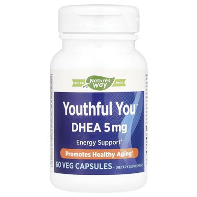 Nature's Way, Youthul You ™, Dhea, 5 mg, 60 warzyw kapsułek