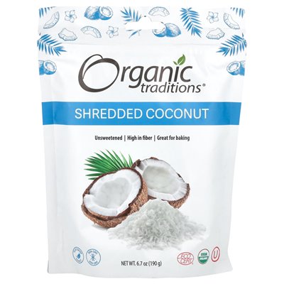 Organic Traditions, Kokosraspeln, 6,7 oz (190 g)