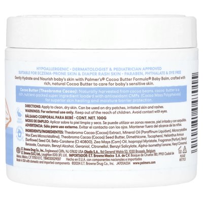 Palmer's, Baby, Cocoa Butter Formula z witaminą E, balsam dla niemowląt z masłem kakaowym, 3,5 uncji (100 g)