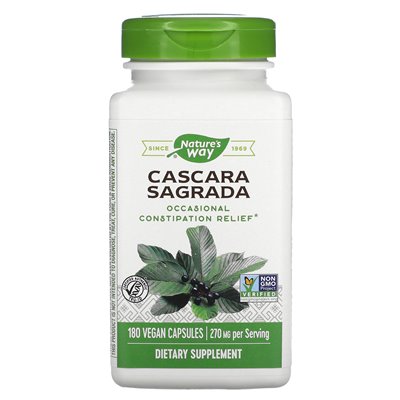 Nature's Way, Cascara Sagrada, 270 mg, 180 vegane Kapseln