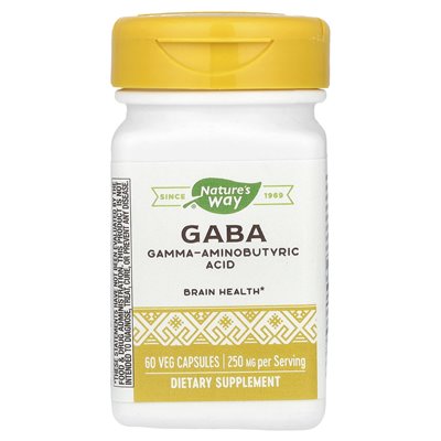 Nature's Way, GABA, 250 mg, 60 Wegetariańskich Kapsułek Nature's Way, GABA, 250 mg, 60 Wegetariańskich Kapsułek