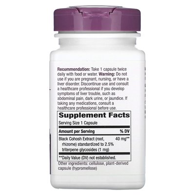 Nature's Way, Traubensilberkerze, Premium-Extrakt, 40 mg, 120 vegane Kapseln