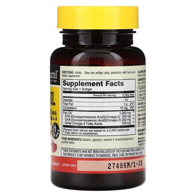 Mason Natural, Fish Oil, 1000 mg, 30 soft