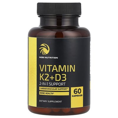 Nobi Nutrition, witamina K2 + D3, 60 kapsułek