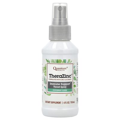 Quantum Health, TherAzinc®, Immune Support Throat Spray, Peppermint, 4 fl oz (118 ml)