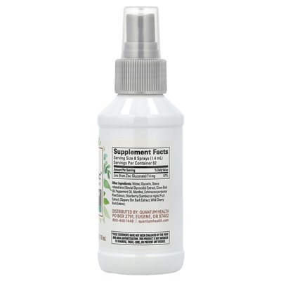Quantum Health, TherAzinc®, Immununterstützendes Halsspray, Pfefferminze, 4 fl oz (118 ml)