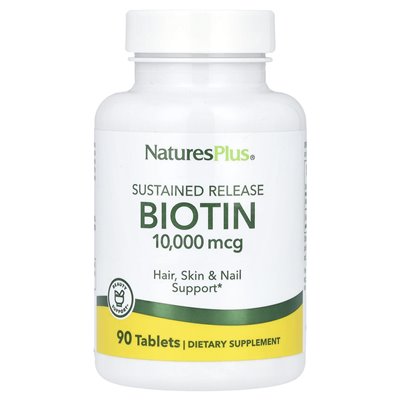 Naturesplus, Biotin mit langer Freisetzung, 10.000 mcg, 90 Tabletten