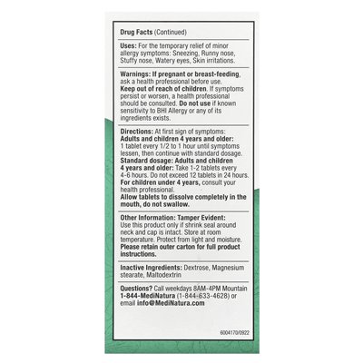 Medinatura, BHI, ALLERGRY RELIZA, 100 tablets Medinatura, BHI, ALLERGRY RELIZA, 100 tablets