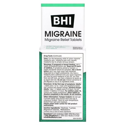 Medinatura, BHI, migrena, 100 tabletek