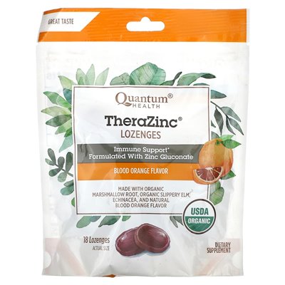 Quantum Health, TheraZinc, Lozenges, Blood Orange, 18 Lozenges Quantum Health, TheraZinc, Lozenges, Blood Orange, 18 Lozenges