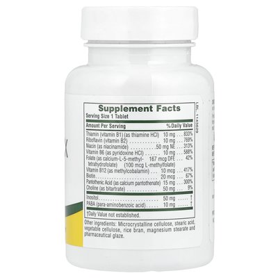 NaturesPlus, Kompleks B z Branem Ryzowym, 90 tabletek NaturesPlus, Kompleks B z Branem Ryzowym, 90 tabletek