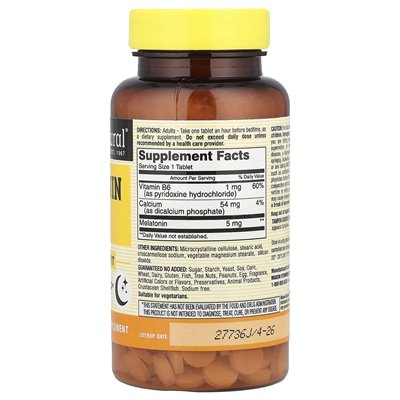 Mason Natural, Melatonina, 5 mg, 300 tabletek