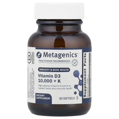 Metagenics, D3 10,000 + K, 60 soft